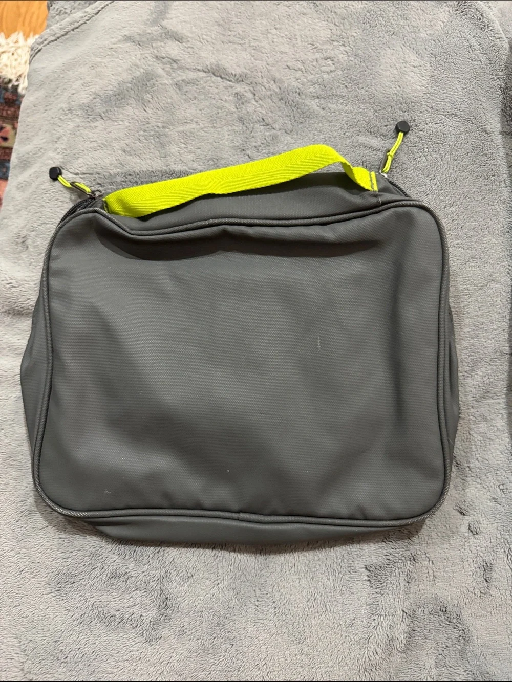 Sharper Image Portable Electronics Organizer Case in Gray with Lime Green Accent